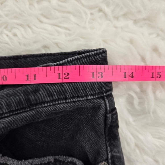 Abercrombie & Fitch Ankle Straight Ultra High Rise Black Distressed Jeans Size 2 - Picture 4 of 8